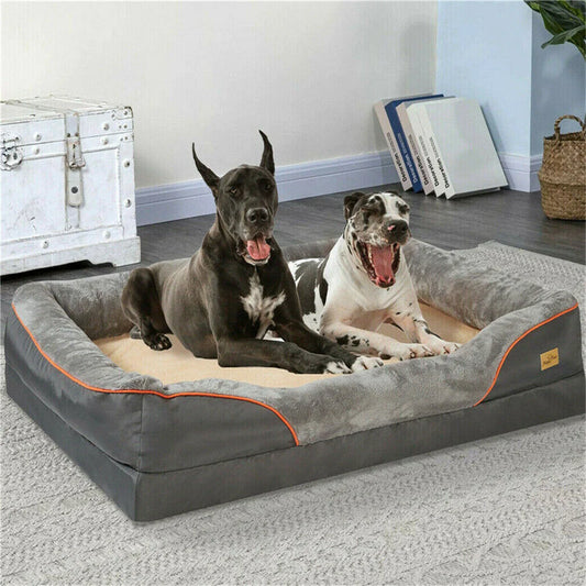 Jumbo Large Orthopedic Dog Bed Memory Foam Pet Sofa