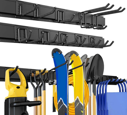 64 Inches Garage Storage, Max 620lbs Adjustable Metal Hooks
