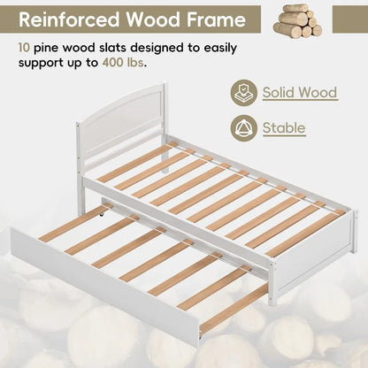 Solid Wooden Pull Out Bedframe