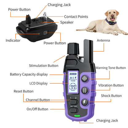 3300Ft Electric Dog Training Collar Remote Control Waterproof Pet Behavior