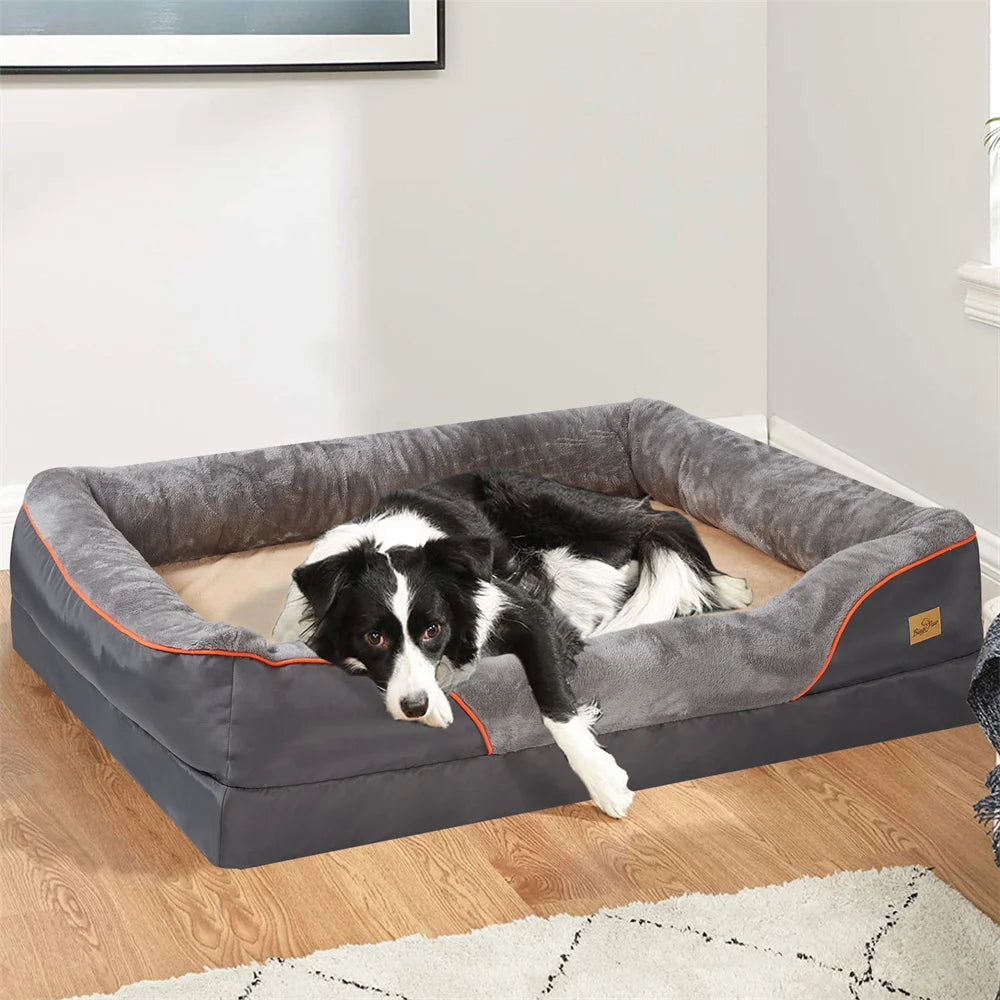 Jumbo Large Orthopedic Dog Bed Memory Foam Pet Sofa