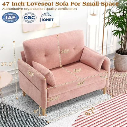 47” Small Couch for Living Room
