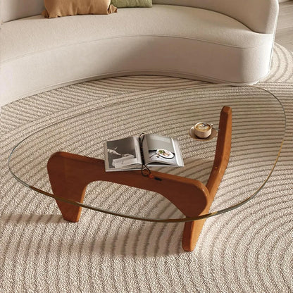 Small Mid Century Glass Top Coffee Table