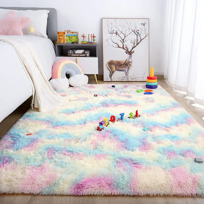 Large Size shaggy Rug Fluffy Carpet For Living Room Bedroom Kids Room