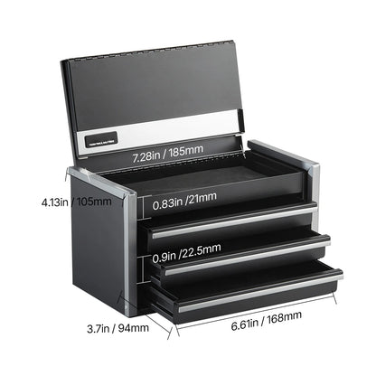 SucceBuy 8.6in 3 Drawers Tool Box