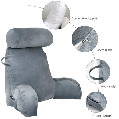 Headboard Pillow Triangle Cushion Reading Large Bolster Backrest