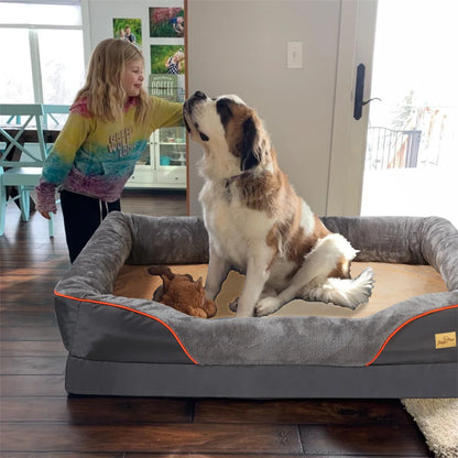 Jumbo Large Orthopedic Dog Bed Memory Foam Pet Sofa
