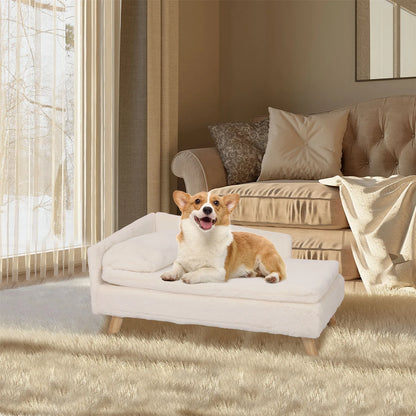Elevated Pet Bed,Nordic Pet Stool Bed with Cozy Pad Waterproof