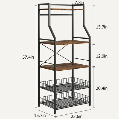 Bakers Rack with Microwave Oven Stand