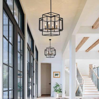 4-Lights Pendant Lights Fixtures Hanging Chandelier